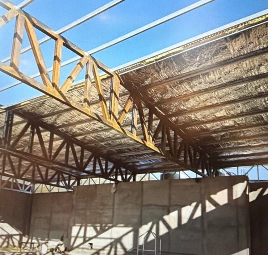 Techo de Le Park en construcción
